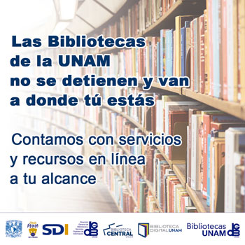 Las bibliotecas de la UNAM ofrece servicios y recursos en línea.
