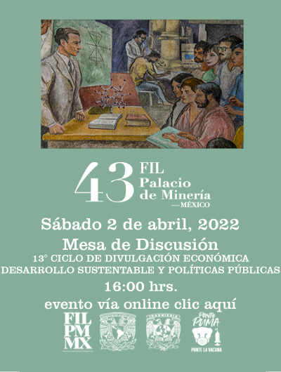 Cartel de la mesa de discución en la 43 FIL