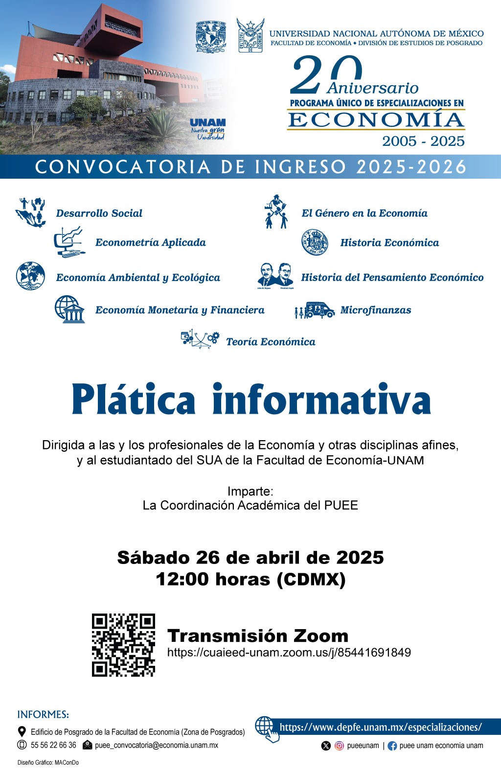 Plática informativa, 26 de abril