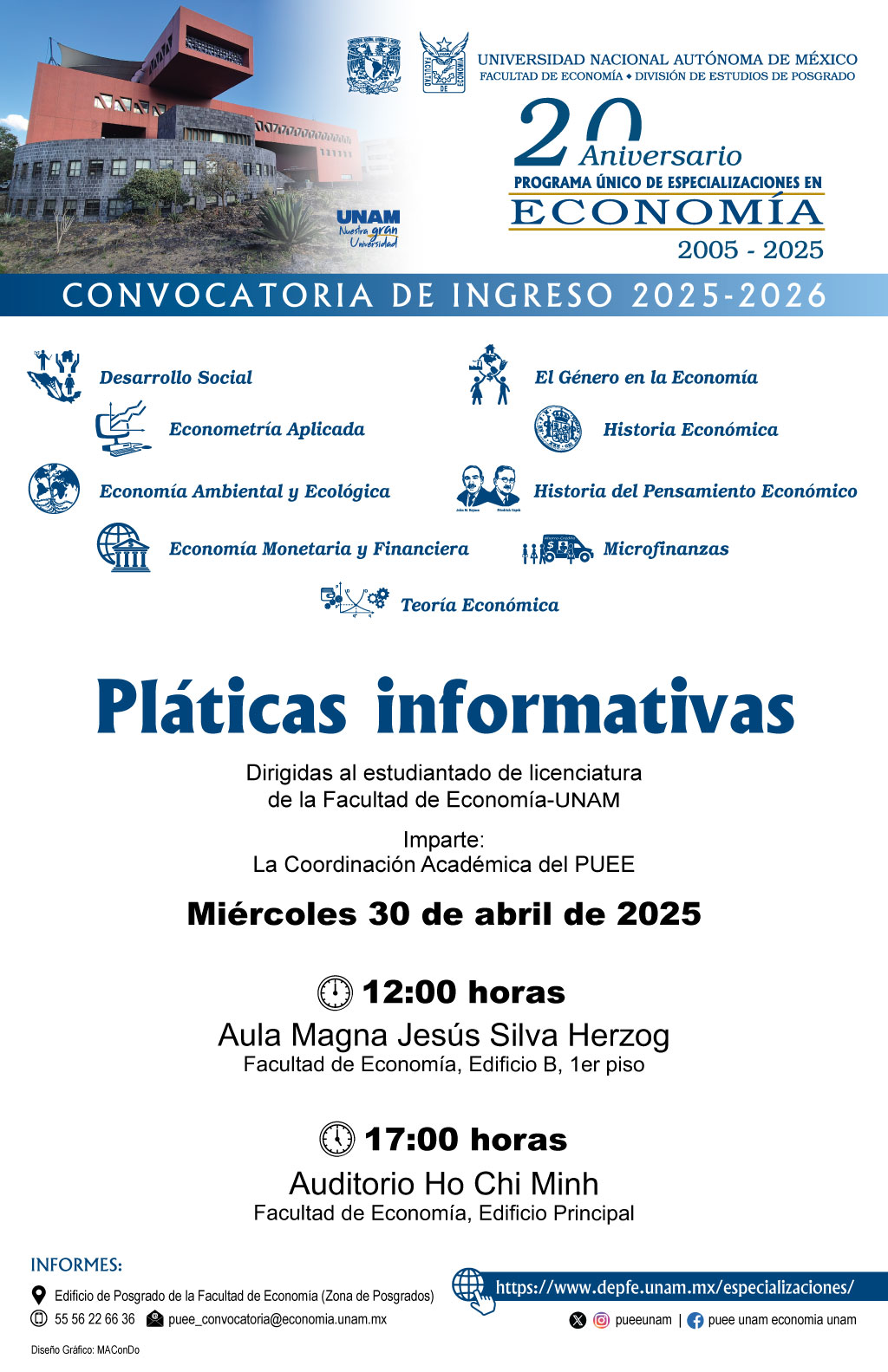 Plática informativa, 26 de abril