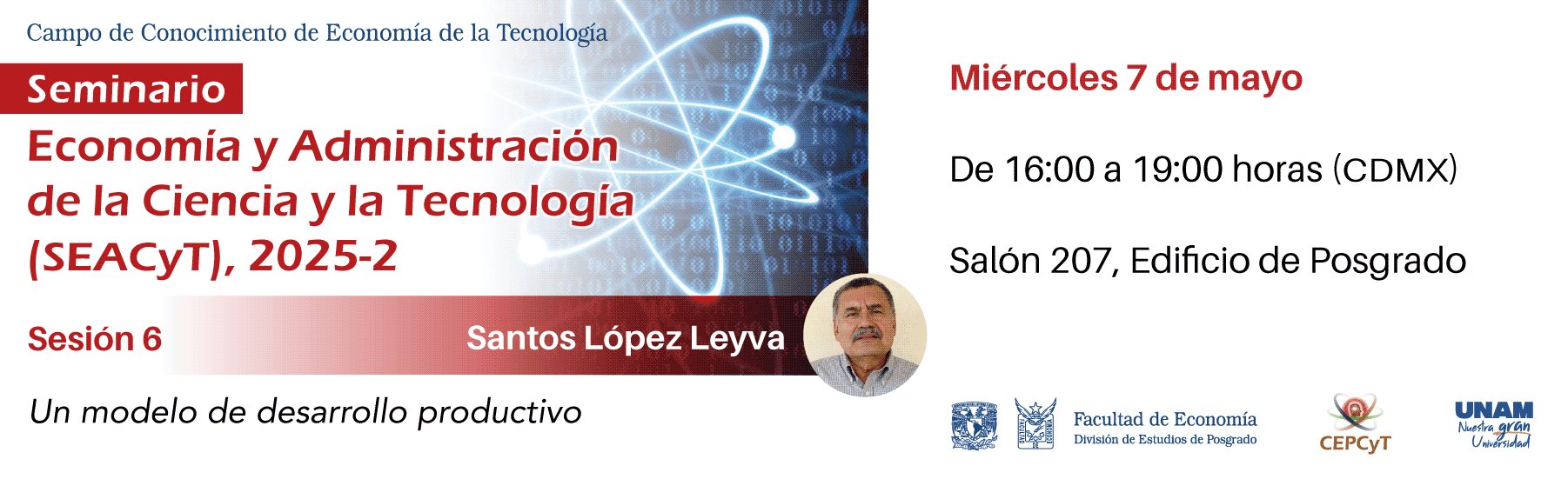Seminario de Economía y Administración de la Ciencia y la Tecnología, sesión 6, 7 de mayo