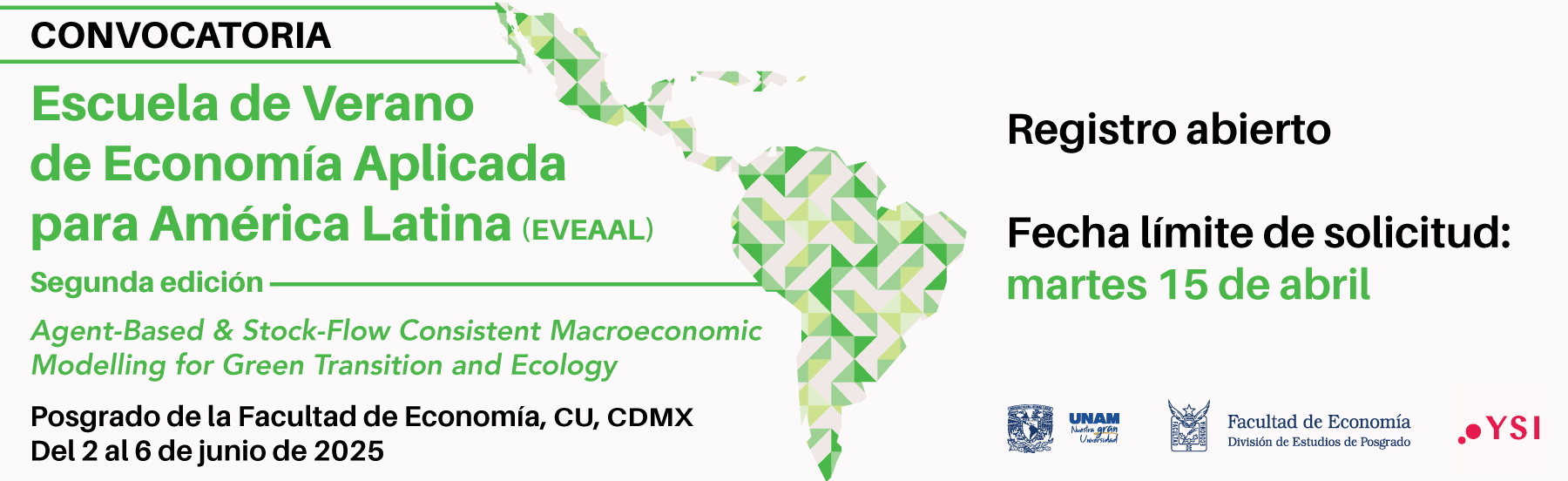 Escuela de Verano de Economía Aplicada para América Latina. Segunda edición: Agent-Based & Stock-Flow Consistent Macroeconomic Modelling for Green Transition and Ecology