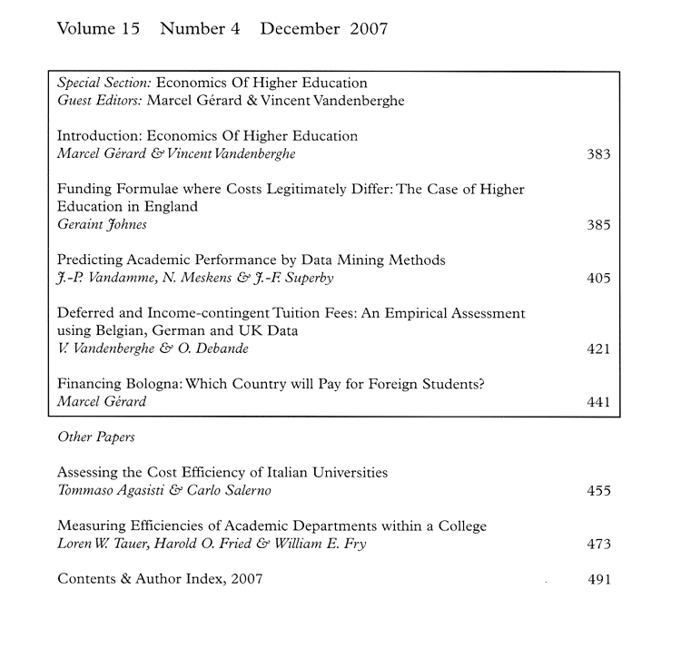 EDUCATIONS ECONOMICS 