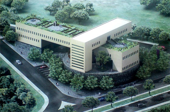 Fotografía de vista posterior del nuevo edificio de la DEP